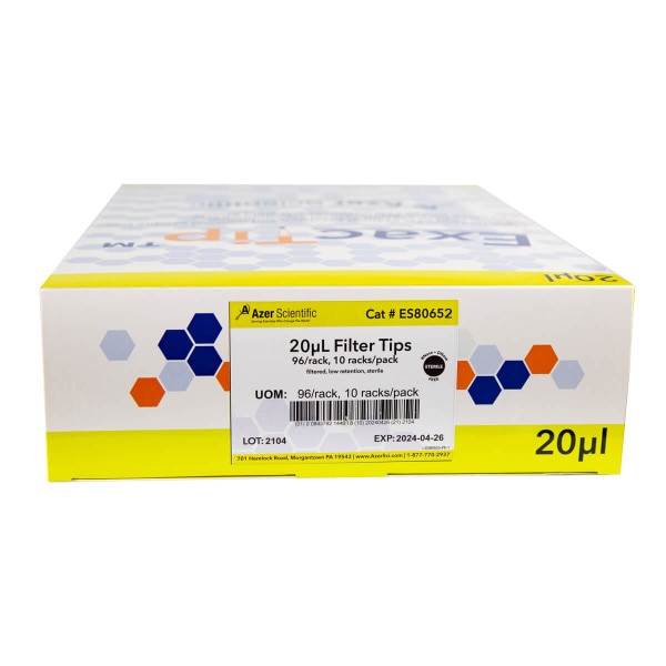 Pipet tips, 20ul filter tip, box